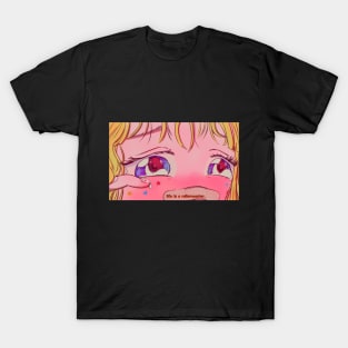 crying anime girl T-Shirt